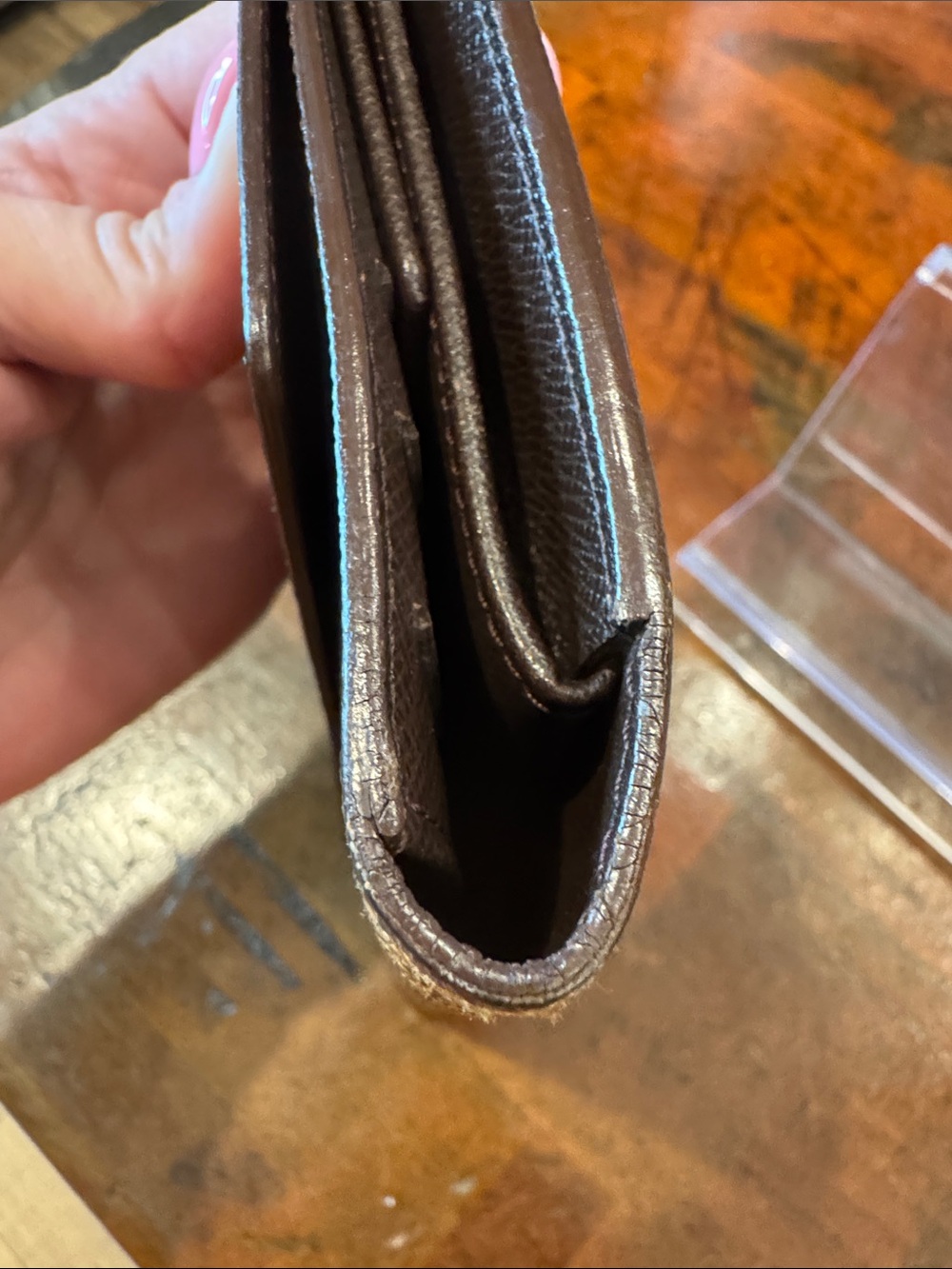 Louis Vuitton Brown Damier Ebene Canvas Long Wallet - Picture 3 of 15